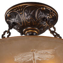 RESTORATION 16'' WIDE 3-LIGHT SEMI FLUSH MOUNT---CALL OR TEXT 270-943-9392 FOR AVAILABILITY