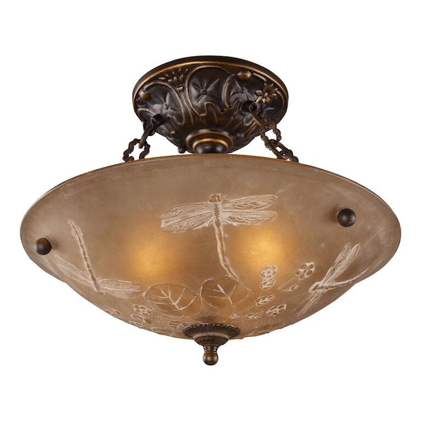 RESTORATION 16'' WIDE 3-LIGHT SEMI FLUSH MOUNT---CALL OR TEXT 270-943-9392 FOR AVAILABILITY