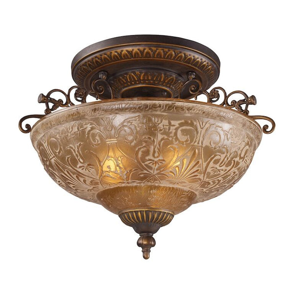 RESTORATION 19'' WIDE 3-LIGHT SEMI FLUSH MOUNT---CALL OR TEXT 270-943-9392 FOR AVAILABILITY