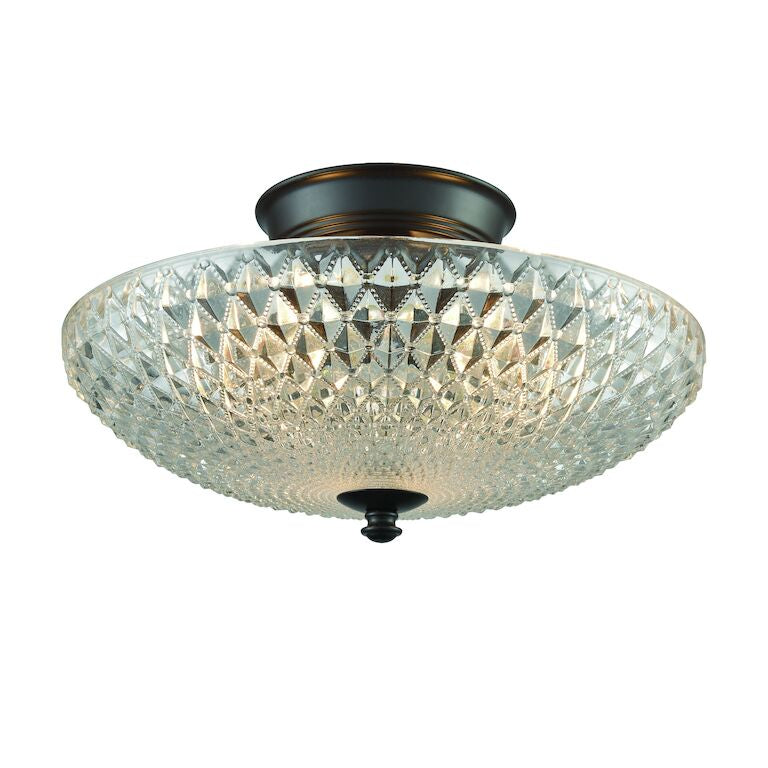 SWEETWATER 14'' WIDE 3-LIGHT SEMI FLUSH MOUNT---CALL OR TEXT 270-943-9392 FOR AVAILABILITY