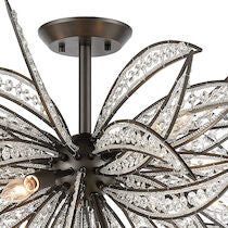 NAPLES 35'' WIDE 8-LIGHT SEMI FLUSH MOUNT ALSO AVAILABLE IN MATTE BLACK---CALL OR TEXT 270-943-9392 FOR AVAILABILITY