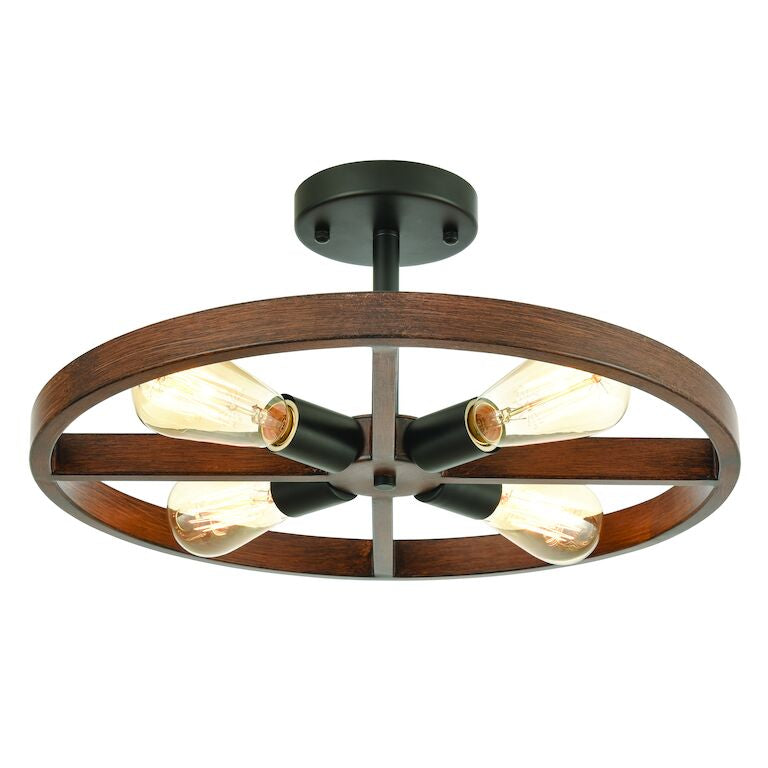WHEELING 19'' WIDE 4-LIGHT SEMI FLUSH MOUNT---CALL OR TEXT 270-943-9392 FOR AVAILABILITY