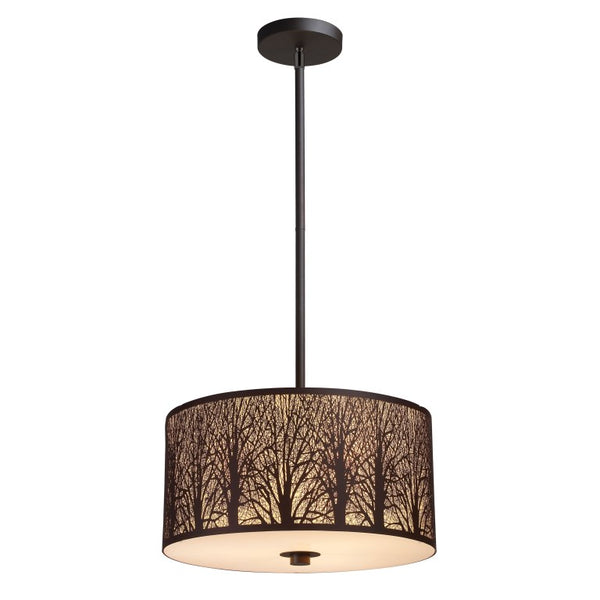 WOODLAND SUNRISE 16'' WIDE 3-LIGHT PENDANT ALSO WIT H LED @$621.00---CALL OR TEXT 270-943-93923 FOR AVAILABILITY