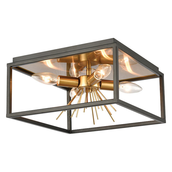 SPARK 12'' WIDE 4-LIGHT FLUSH MOUNT---CALL OR TEXT 270-943-9392 FOR AVAILABILITY