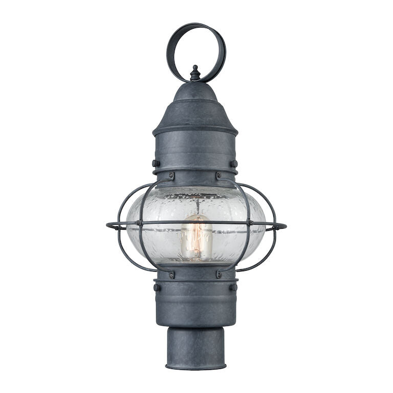 ONION 19'' HIGH 1-LIGHT OUTDOOR POST LIGHT ALSO AVAILABLE IN OIL RUBBED BRONZE - King Luxury Lighting