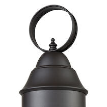 ONION 19'' HIGH 1-LIGHT OUTDOOR POST LIGHT ALSO AVAILABLE IN OIL RUBBED BRONZE - King Luxury Lighting