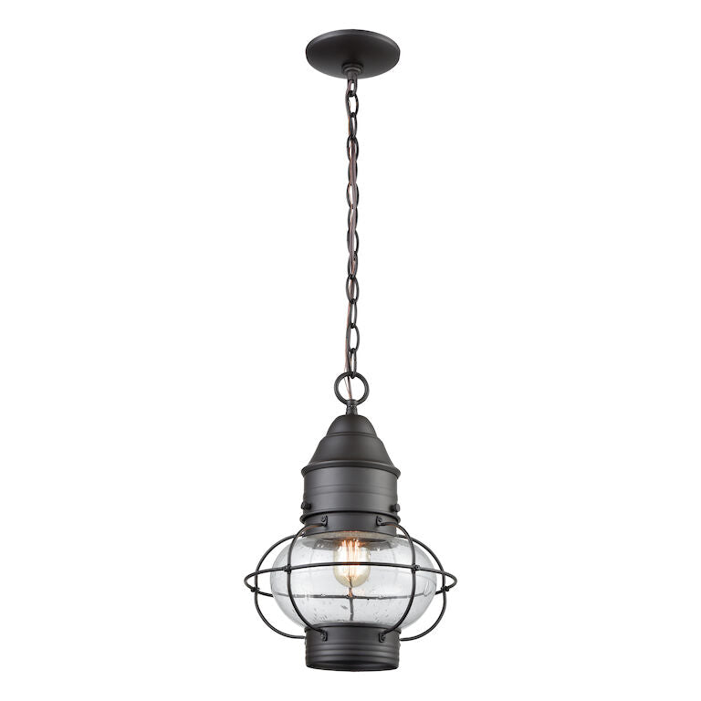 ONION 10'' WIDE 1-LIGHT OUTDOOR PENDANT ALSO AVAILABLE IN OIL RUBBED BRONZE - King Luxury Lighting
