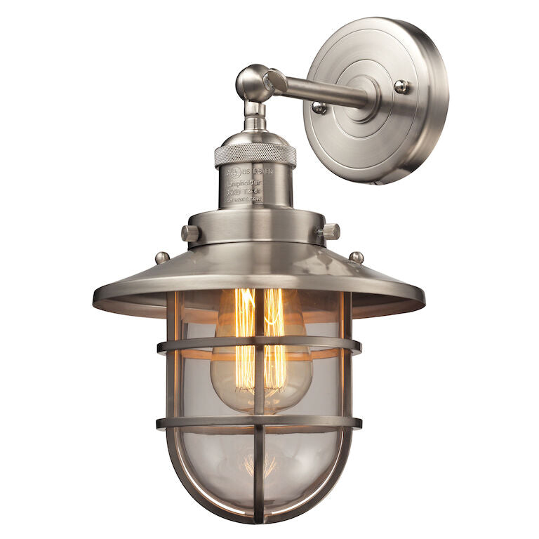 SEAPORT 13'' HIGH 1-LIGHT SCONCE ALSO AVAILABLE IN OIL RUBBED BRONZE, POLISHED CHROME, SATIN BRASS &SATIN NICKEL---CALL OR TEXT 270-943-9392 FOR AVAILABILITY