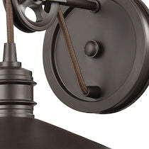 SPINDLE WHEEL 8'' HIGH 1-LIGHT SCONCE