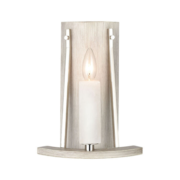 WHITE STONE 12'' HIGH 1-LIGHT SCONCE