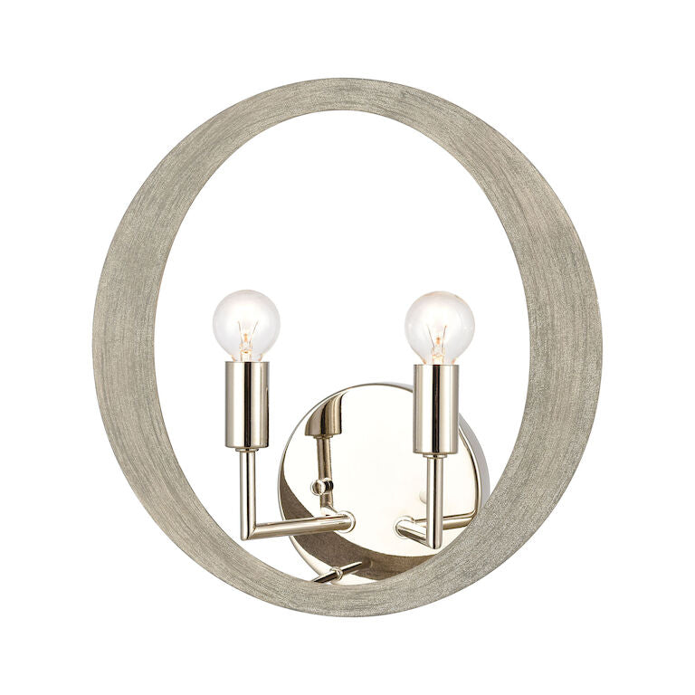 RETRO RINGS 12'' HIGH 2-LIGHT SCONCE