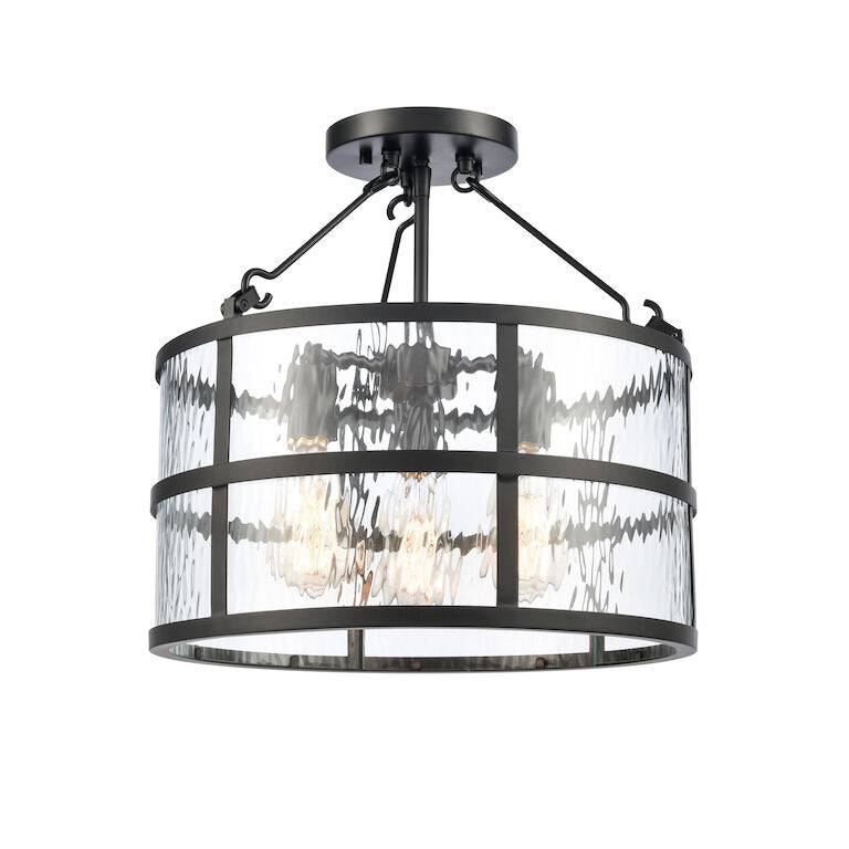 SOLACE 16'' WIDE 3-LIGHT SEMI FLUSH MOUNT---CALL OR TEXT 270-943-9392 FOR AVAILABILITY
