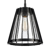 OPEN LOUVERS 10'' WIDE 1-LIGHT PENDANT ALSO AVAILABLE IN MATTE BLACK