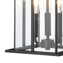 OAK PARK 9'' WIDE 3-LIGHT OUTDOOR PENDANT---ALSO AVAILABLE IN ANTIQUE BRUSHED ALUMINUM - King Luxury Lighting