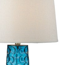 HAMMERED GLASS 27'' HIGH 1-LIGHT TABLE LAMP