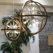 MORNING STAR 30'' WIDE 10-LIGHT PENDANT---CALL OR TEXT 270-943-9392 FOR AVAILABILITY