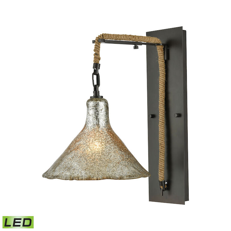 HAND FORMED GLASS 18'' HIGH 1-LIGHT SCONCE ALSO AVAILABLE WITH LED @$450.80---CALL OR TEXT 270-943-9392 FOR AVAILABILITY