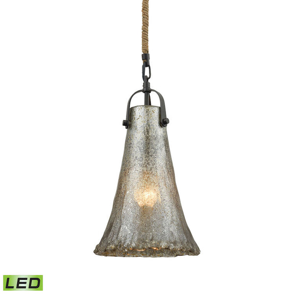 HAND FORMED GLASS 8'' WIDE 1-LIGHT MINI PENDANT ALSO AVAILABLE WITH LED @$503.70