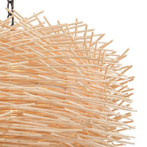 BAMBOO NEST 23'' WIDE 3-LIGHT CHANDELIER