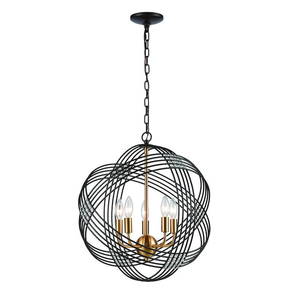 CONCENTRIC 19'' WIDE 5-LIGHT CHANDELIER---CALL OR TEXT 270-943-9392 FOR AVAILBILITY