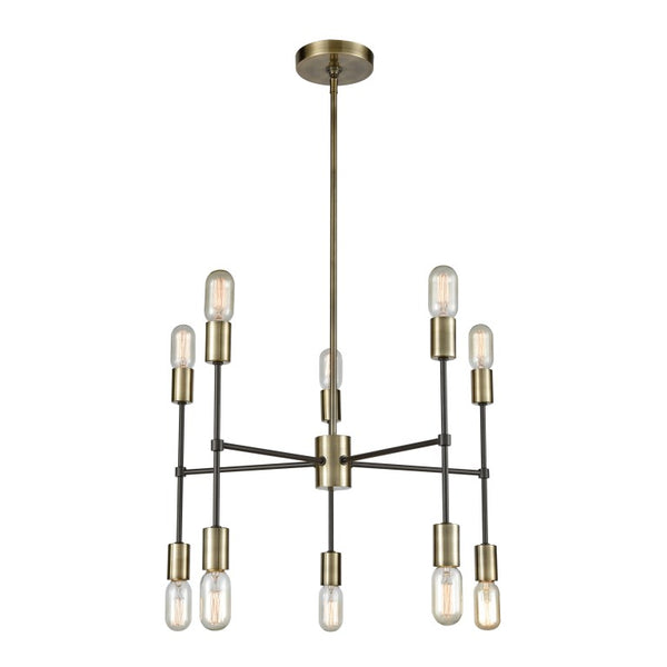 UP DOWN CENTURY 24'' WIDE 10-LIGHT CHANDELIER