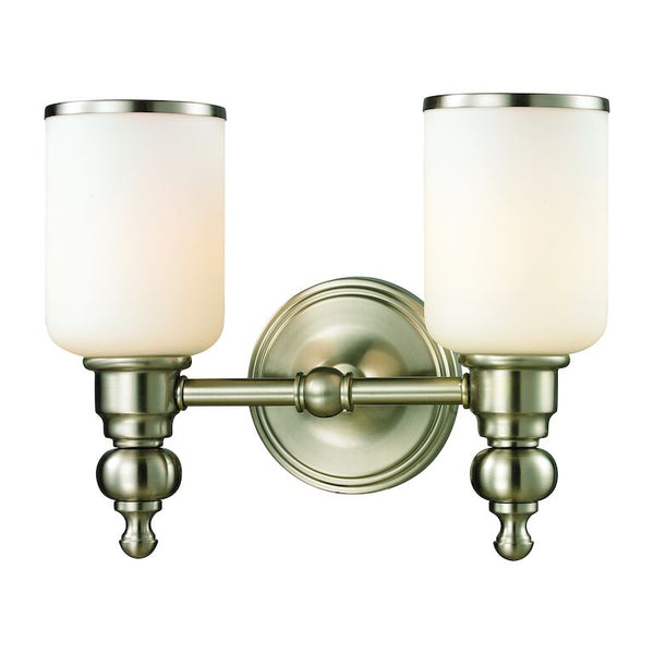 BRISTOL WAY 13'' WIDE 2-LIGHT VANITY LIGHT AVAILABLE WITH LED @$285.20 ALSO AVAILABLE IN OIL RUBBED BRONZE---CALL OR TEXT 270-943-9392 FOR AVAILABILITY