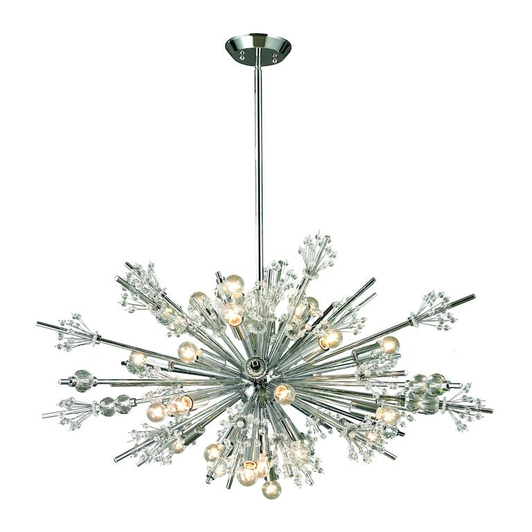 STARBURST 36'' WIDE 24-LIGHT CHANDELIER ALSO AVAILABLE IN SATIN BRASS---CALL OR TEXT 270-943-9392 FOR AVAILABILITY