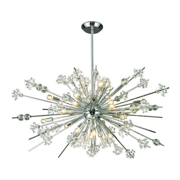 STARBURST 48'' WIDE 29-LIGHT CHANDELIER ALSO AVAILABLE IN SATIN BRASS---CALL OR TEXT 270-943-9392 FOR AVAILABILITY
