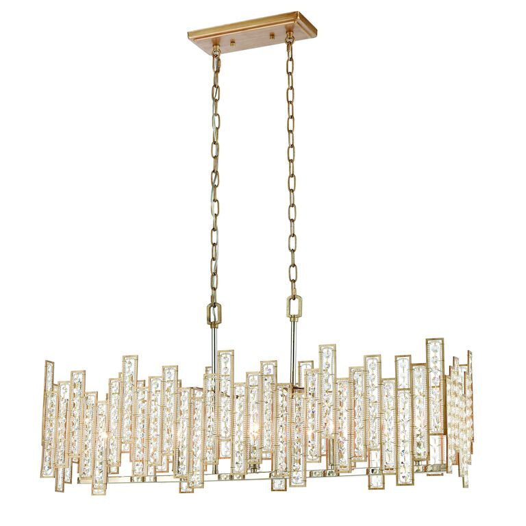 EQUILIBRIUM 34'' WIDE 5-LIGHT LINEAR CHANDELIER---CALL OR TEXT 270-943-9392 FOR AVAILABILITY