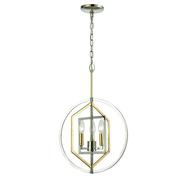 GEOSPHERE 15'' WIDE 3-LIGHT CHANDELIER---CALL OR TEXT 270-943-9392 FOR AVAILABILITY