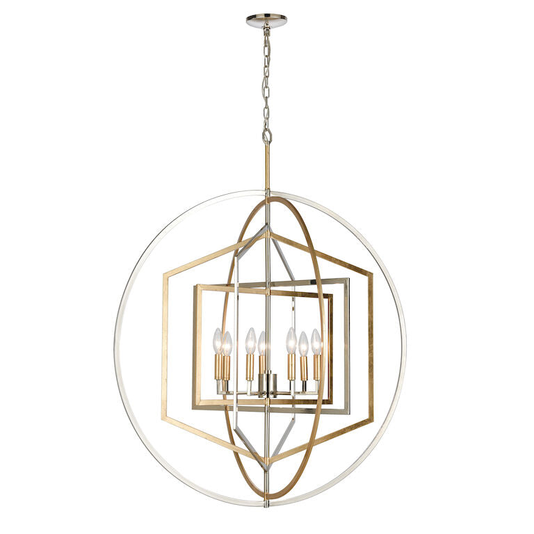 GEOSPHERE 36'' WIDE 7-LIGHT CHANDELIER---CALL OR TEXT 270-943-9392 FOR AVAILABILITY
