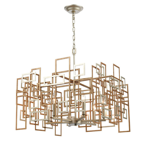 GRIDLOCK 23'' WIDE 6-LIGHT CHANDELIER---CALL OR TEXT 270-943-9392 FOR AVAILABILITY