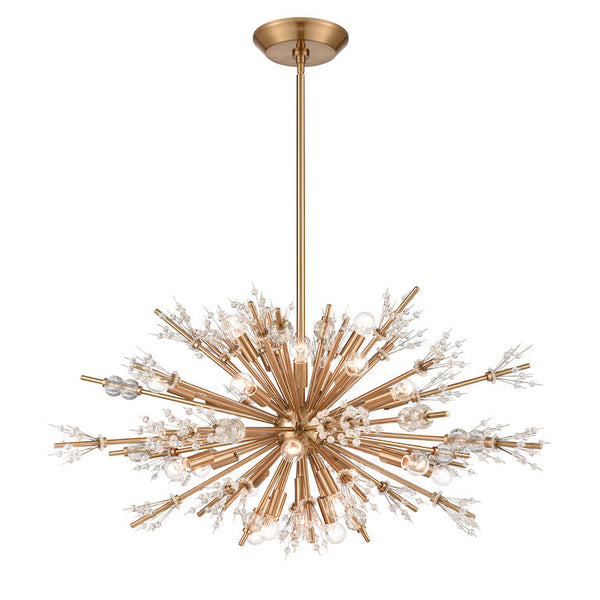 STARBURST 36'' WIDE 24-LIGHT CHANDELIER ALSO AVAILABLE IN SATIN BRASS---CALL OR TEXT 270-943-9392 FOR AVAILABILITY