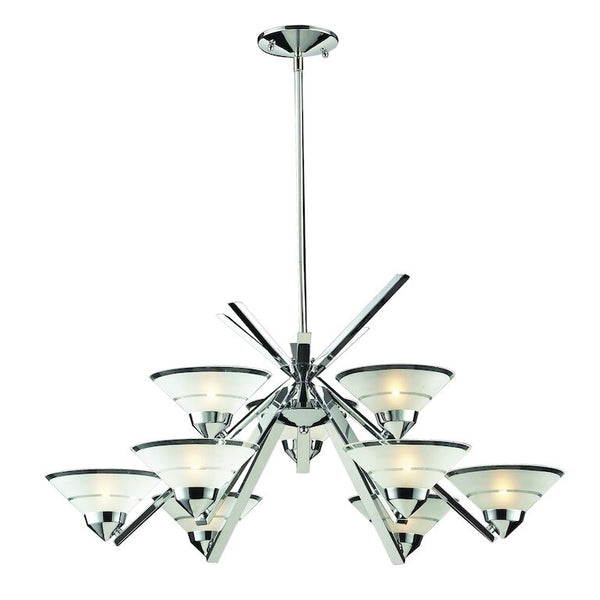 REFRACTION 31'' WIDE 9-LIGHT CHANDELIER---CALL OR TEXT 270-943-9392 FOR AVAILABILITY