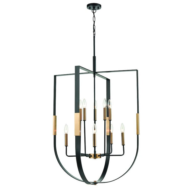 HEATHROW 28'' WIDE 10-LIGHT CHANDELIER