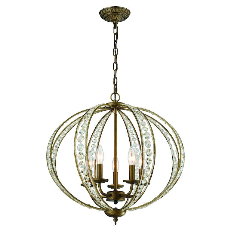 ELIZABETHAN 21'' WIDE 5-LIGHT CHANDELIER---CALL OR TEXT 270-943-9392 FOR AVAILABILITY
