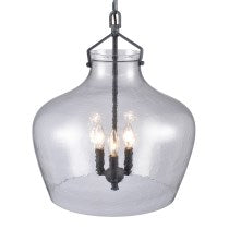 DAVENPORT 17'' WIDE 3-LIGHT PENDANT ALSO AVAILABLE IN OIL RUBBED BRONZE---CALL OR TEXT 270-943-9392 FOR AVAILABILITY