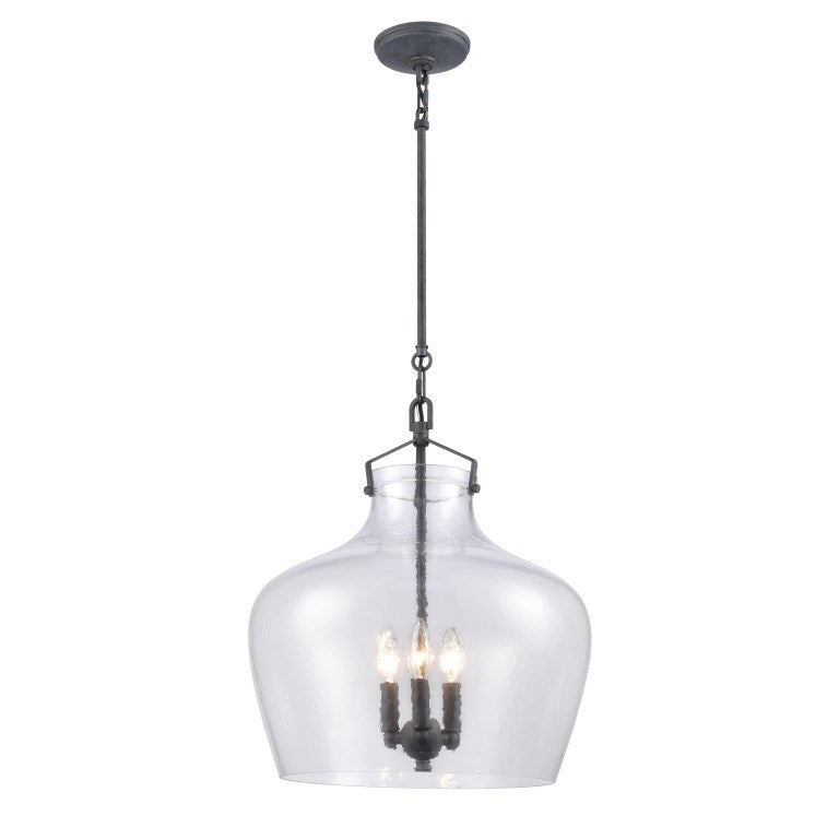 DAVENPORT 17'' WIDE 3-LIGHT PENDANT ALSO AVAILABLE IN OIL RUBBED BRONZE---CALL OR TEXT 270-943-9392 FOR AVAILABILITY