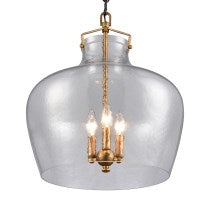 DAVENPORT 17'' WIDE 3-LIGHT PENDANT ALSO AVAILABLE IN OIL RUBBED BRONZE---CALL OR TEXT 270-943-9392 FOR AVAILABILITY