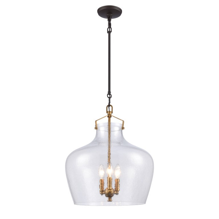 DAVENPORT 17'' WIDE 3-LIGHT PENDANT ALSO AVAILABLE IN OIL RUBBED BRONZE---CALL OR TEXT 270-943-9392 FOR AVAILABILITY