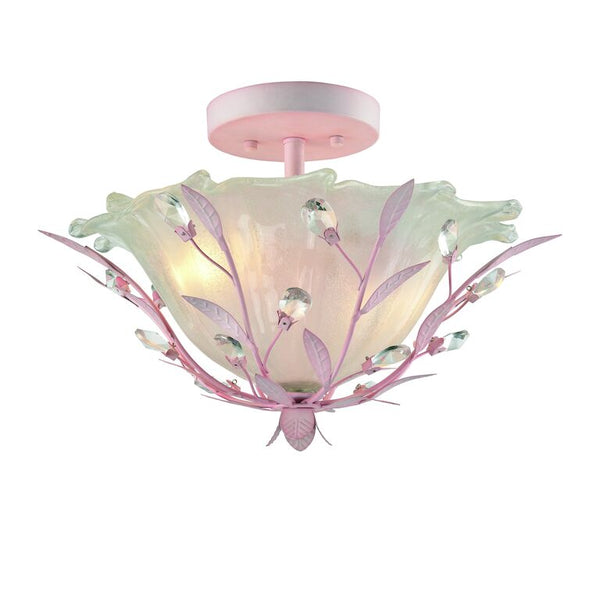 CIRCEO 17'' WIDE 2-LIGHT SEMI FLUSH MOUNT ALSO AVAILABLE IN LIGHT PINK , IN PINK WIITH LED @$391.00