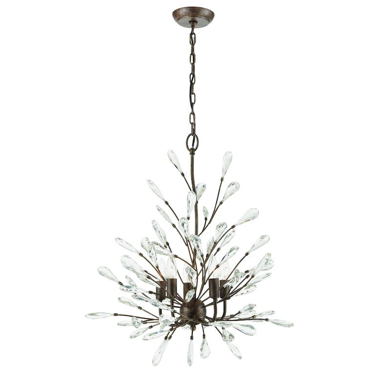 CRISLETT 25'' WIDE 5-LIGHT CHANDELIER---CALL OR TEXT 270-943-9392 FOR AVAILABILITY