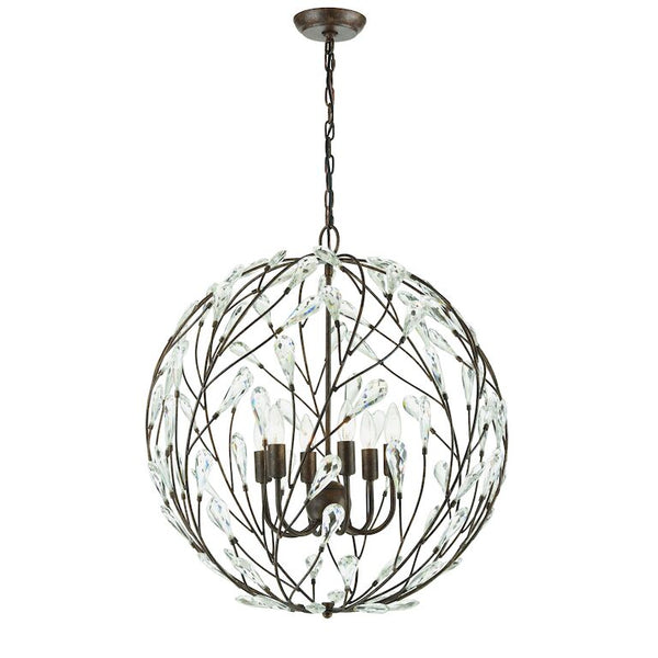 CRISLETT 25'' WIDE 6-LIGHT CHANDELIER---CALL OR TEXT 270-943-9392 FOR AVAILABILITY