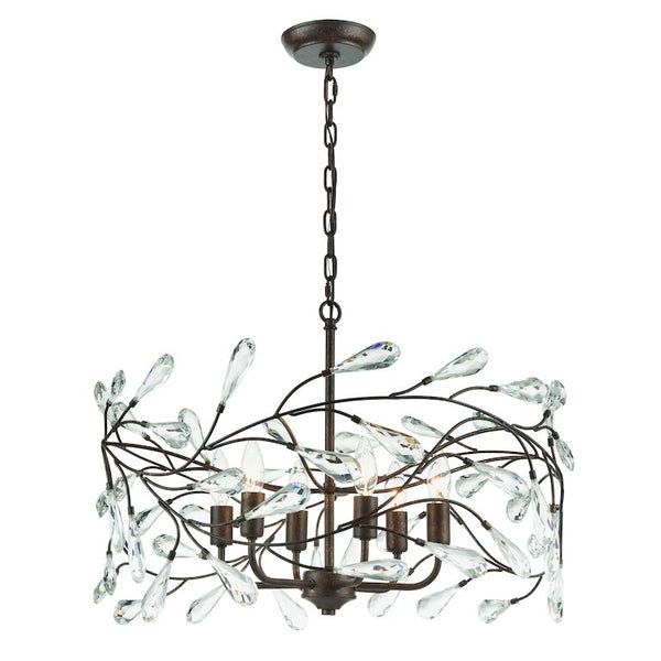 CRISLETT 23'' WIDE 6-LIGHT CHANDELIER---CALL OR TEXT 270-943-9392 FOR AVAILABILITY