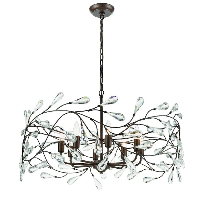 CRISLETT 31'' WIDE 8-LIGHT CHANDELIER--CALL OR TEXT 270-943-9392 FOR AVAILABILITY