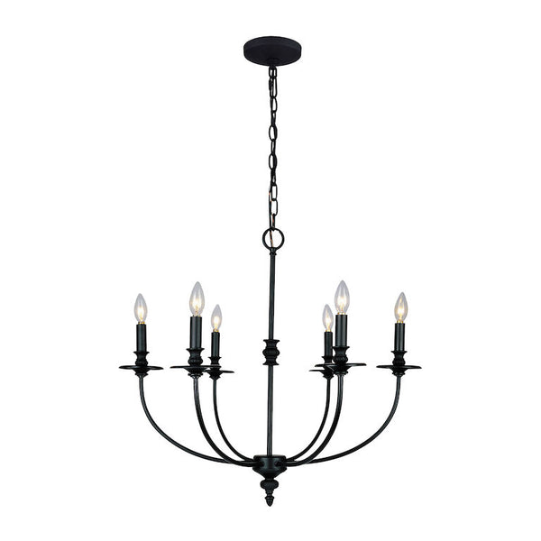 HARTFORD 25'' WIDE 6-LIGHT CHANDELIER ALSO AVAILABLE IN FARM HOUSE WHITE