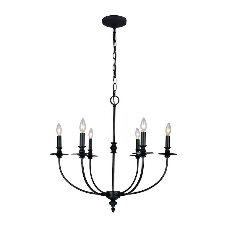 HARTFORD 25'' WIDE 6-LIGHT CHANDELIER ALSO AVAILABLE IN FARM HOUSE WHITE