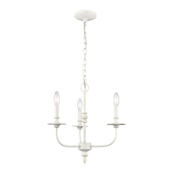 HARTFORD 18'' WIDE 3-LIGHT CHANDELIER ALSO AVAILABLE IN FARMHOUSE WHITE