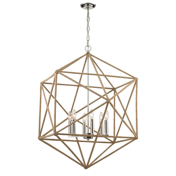 EXITOR 34'' WIDE 6-LIGHT CHANDELIER