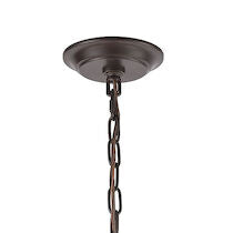 CHANDETTE 22'' WIDE 6-LIGHT OIL RUBBED BRONZE CHANDELIER